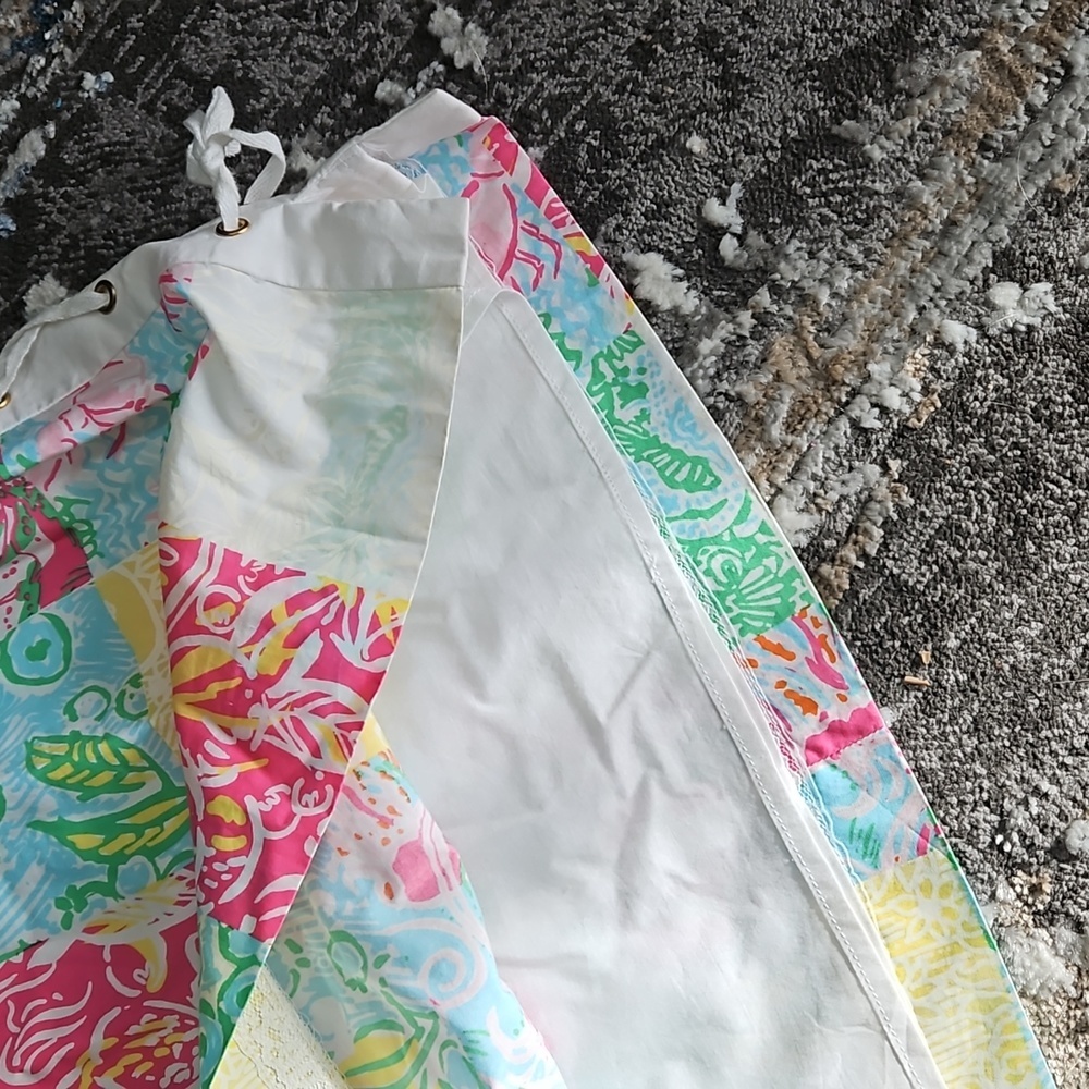 Lilly Pulitzer Multi Patchwork Lace Up "Delia" Mi… - image 6